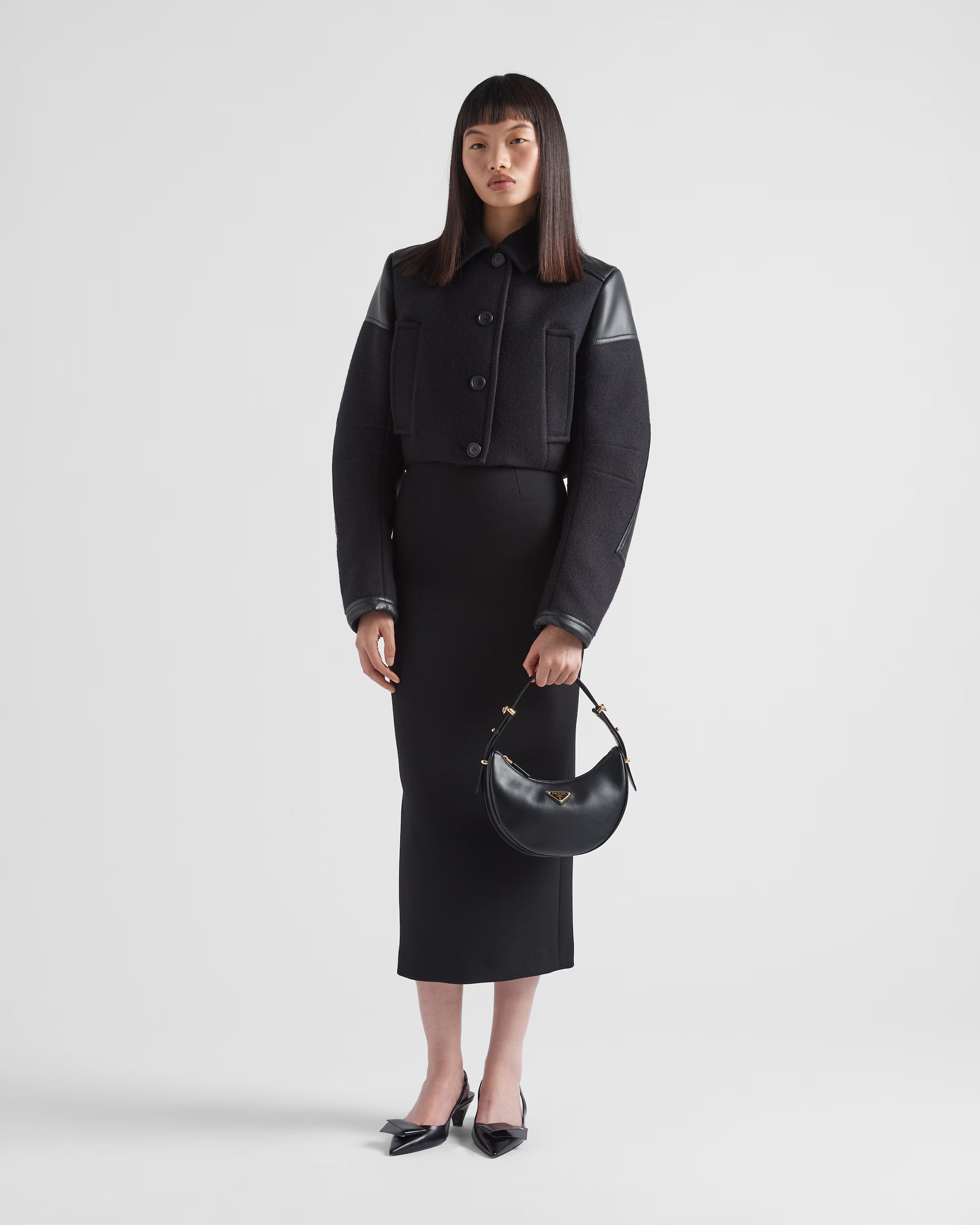 Prada Arqué small leather shoulder bag