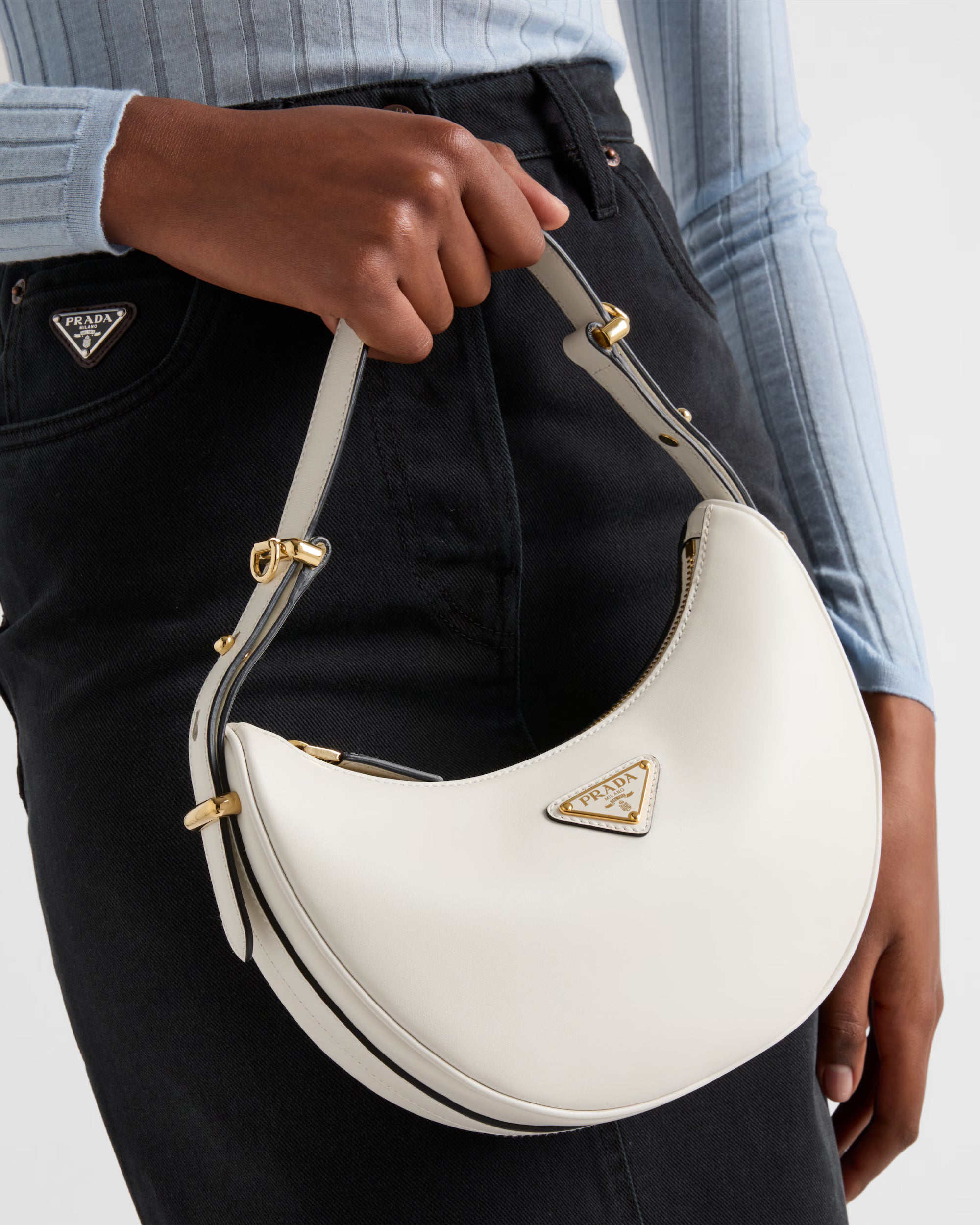 Prada Arqué small leather shoulder bag